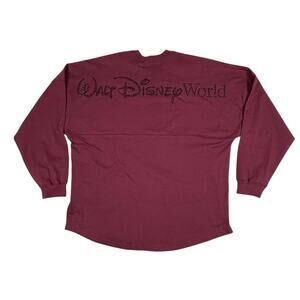 NWT Disney Parks Spirit Jersey Bedazzled Rhinestones Women's XL Burgundy